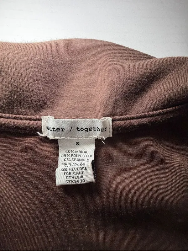 Women's Brown Full-Zip Casual Hoodie - Image 2