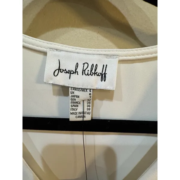 Joseph Ribkoff Short Bell Sleeve blouse White‎ Size 4 Minimalist Capsule - Image 5