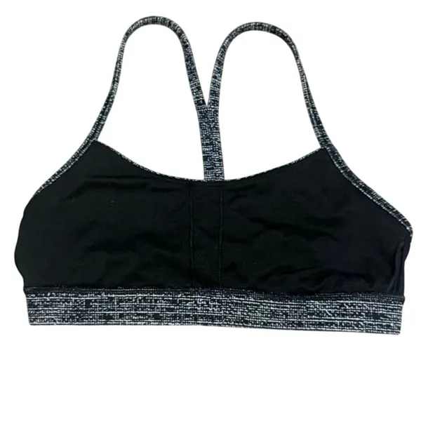 Lululemon Flow Y Bra Wee Are From Space Dark Carbon Ice Grey Nulu Yoga 6 Medium - Image 4