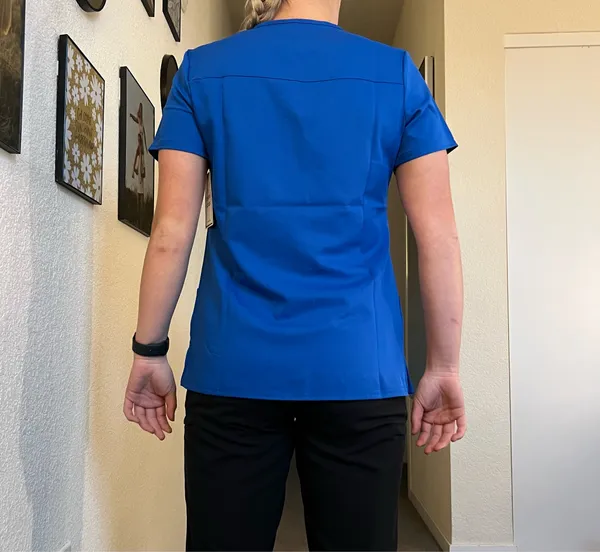 XS Royal Blue Beyond Scrubs Top - Image 4
