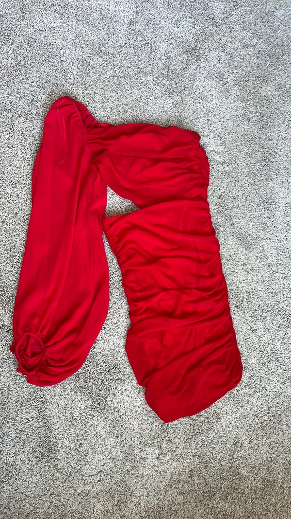 Hello Molly Red Mini Dress - Image 3