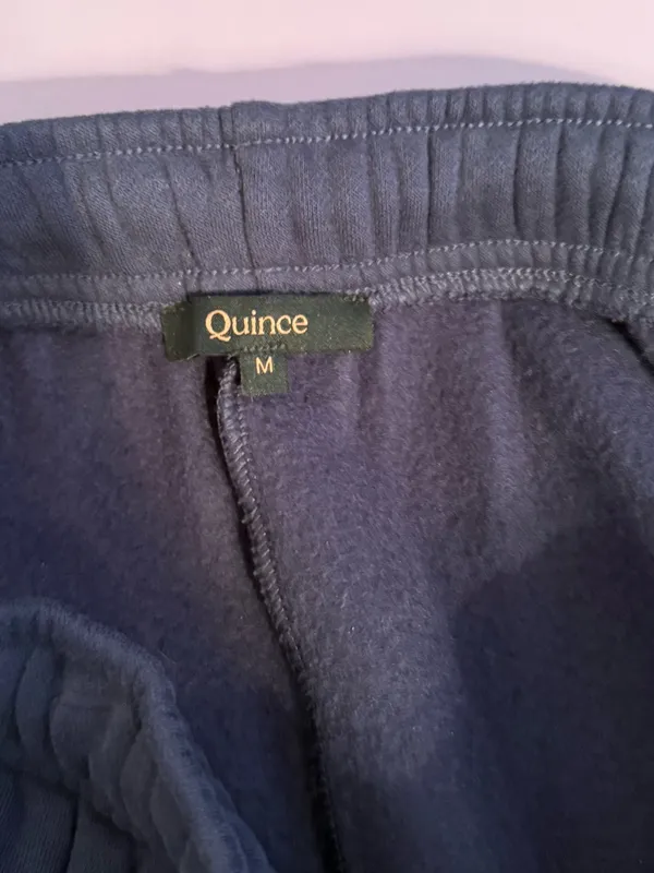 Quince Everyday Fleece Joggers in Washed‎ Deep Navy - Image 4