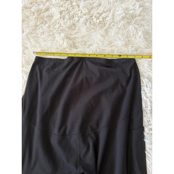 Maternity Leggings Activewear Workout‎ Yoga Pants with Pockets Black M - Image 5