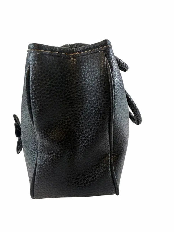 Relic Black Pebbled Shoulder Bag with‎ Flower Charm - Image 3