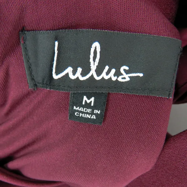 Lulus Darren Burgundy Strappy Bodycon Midi Dress Wine Red Maroon V-Neck Medium - Image 10