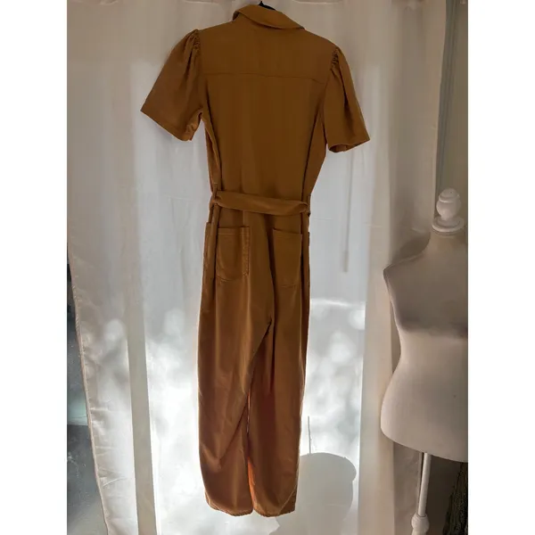 Boyish The Vincent Jumpsuit in Gold Rush Size Large - Image 5