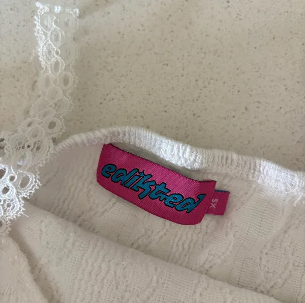 Edikted Tank Top Lace White - Image 3