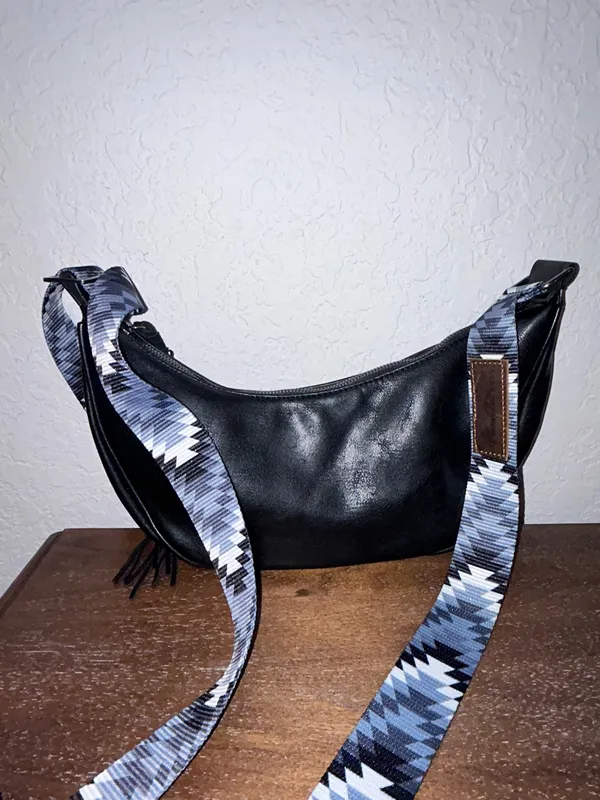 Montana West Crescent Crossbody Purse Bag Size OS - Image 5