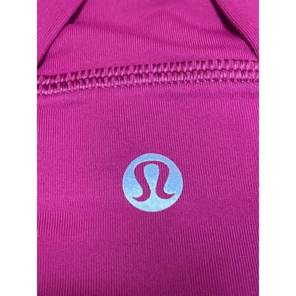 Lululemon Women's Pink Strappy Cross Yoga Athletic Sports Bra Crop Top Size 4 - Image 5