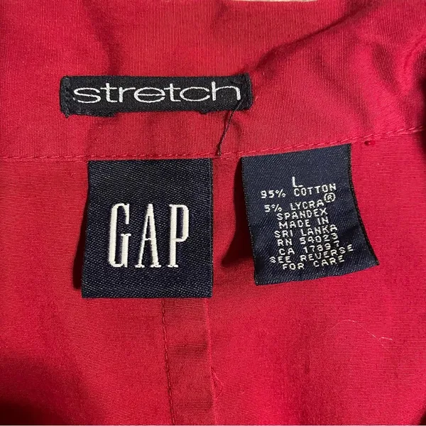 Gap Button Down Women Red Shirt - Image 6