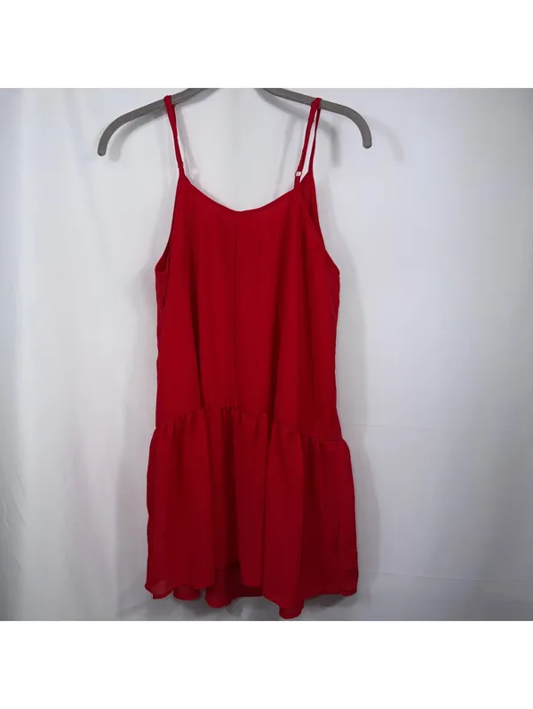 Ninexis Red Ruffle Hem Cami Top Size M NWT Size M - Image 5