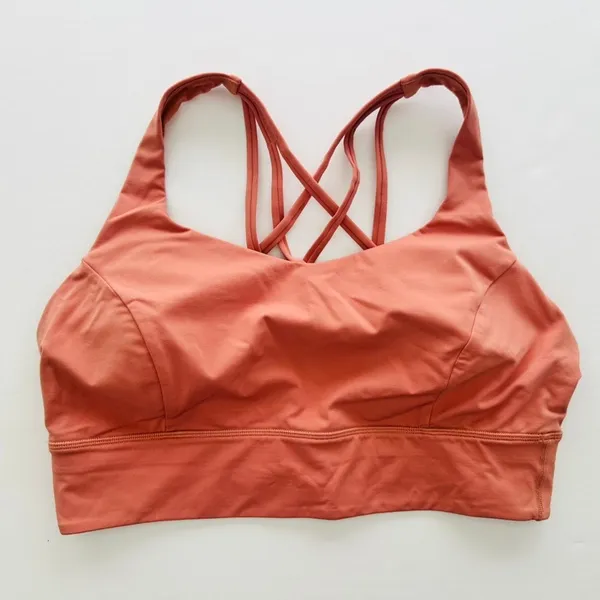 Lululemon Free to Be Serene Longline Bra Size 14 C/D Cup Pink Savannah - Image 3