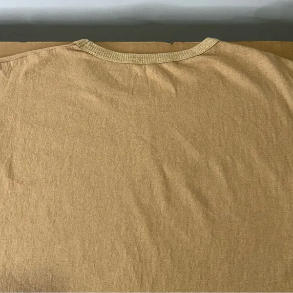 Bohme Minimalist Contemporary Cotton‎ Crew Neck Short Sleeve Top T-shirt Tan Med - Image 5