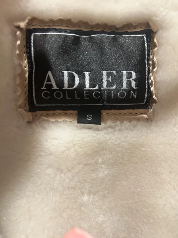 Adler Collection Leather suede with fur Jacket Button-Up Coat - Image 2