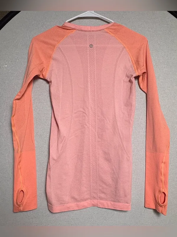 y2k Lululemon Swiftly Tech Long Sleeve Shirt Pink Size 4 - Image 2