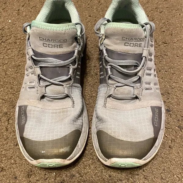 Under‎ Armour Womens Charged Core 1274415-941 Gray Green Sneakers Size 8 Running - Image 2