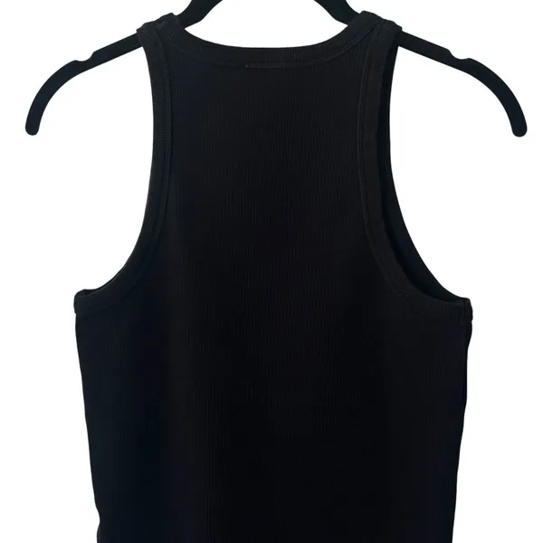 Anine Bing Eva‎ Tank Black Ribbed Capsule Minimalist Old Money Luxury L - Image 6