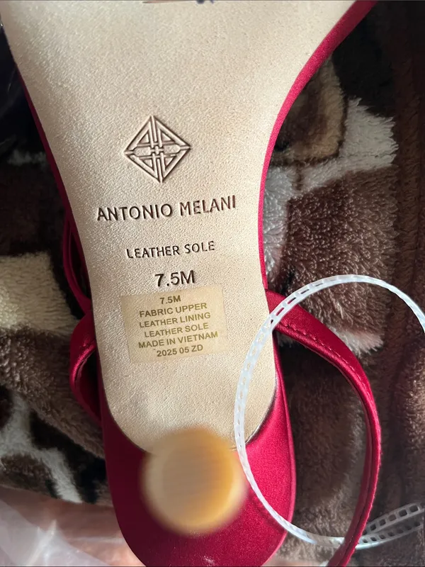 ANTONIO MELANI Red Crystal-Embellished Slingback Heel - Image 9