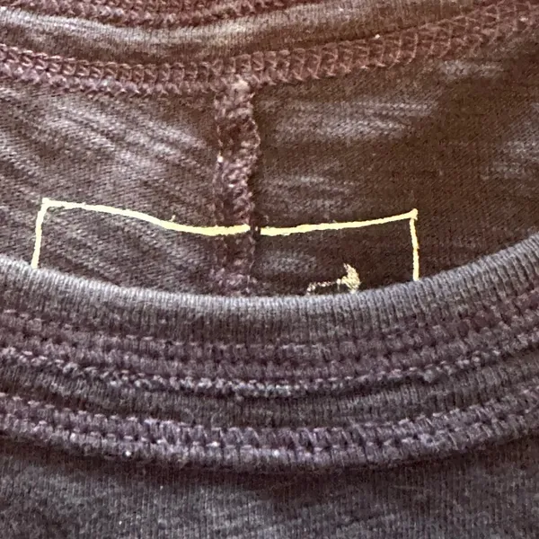 Free People nwot‎ black long sleeve cotton shirt purple stitching size a - Image 5