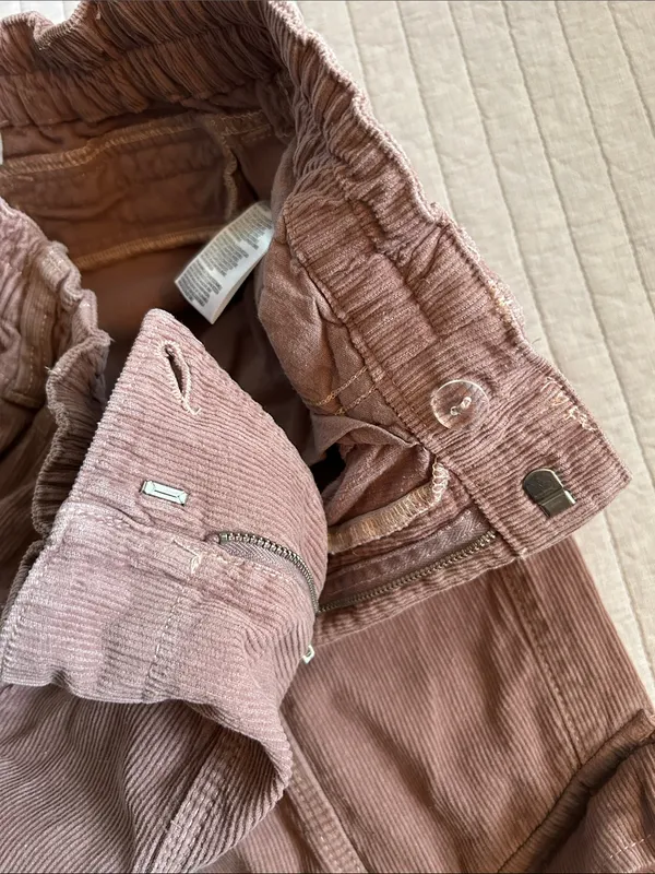 Urban Outfitters BDG Mauve Y2K Corduroy Low-Rise Cargo wide leg cotton Pants S - Image 9