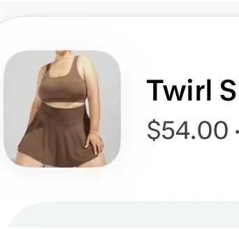 POPFLEX Twirl Skort Brown Size M - Image 4