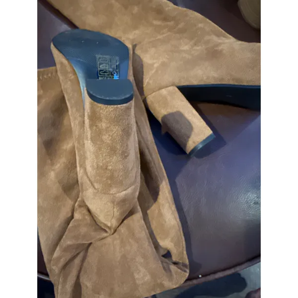 SHEIN Tan Suede Over-The-Knee Boots in Brown - Image 2