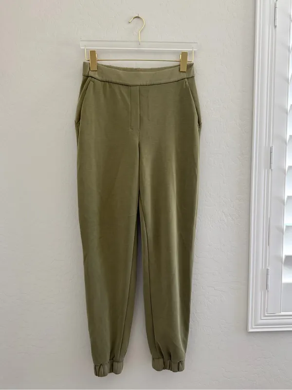 Lululemon Athletica Softstreme Relaxed High Rise Bronze Green Jogger Pants Sz 6 - Image 6