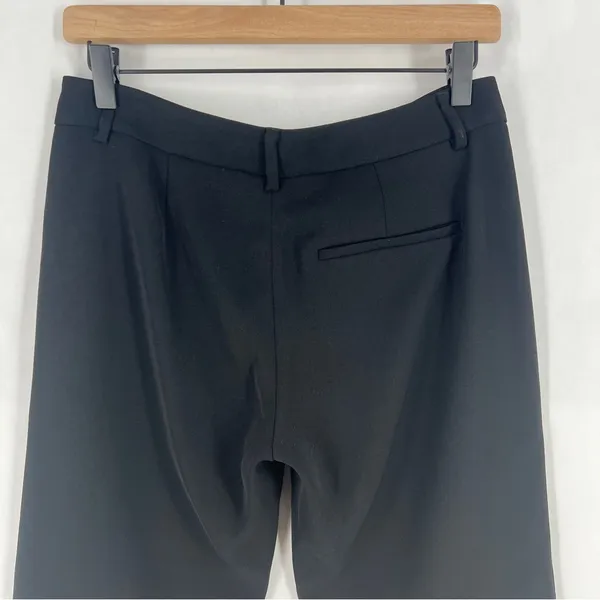 Vince Women's Satin Binding Easy Trousers Tapered Slim Leg‎ Crepe Black Size 2 - Image 10