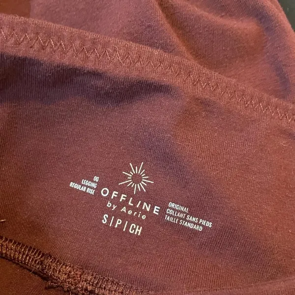 Aerie‎ Offline Burgundy Leggings - Image 3