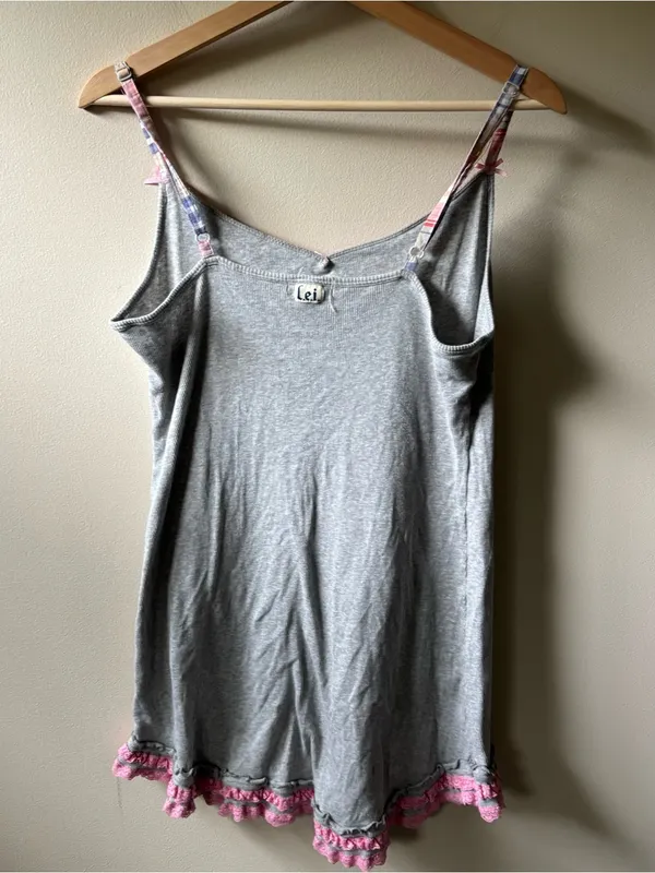 Lei Grey Y2K Sleep Mini Dress Gray Size XL - Image 6