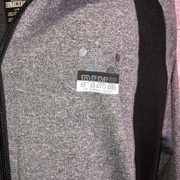 Victoria’s Secret pink sweatshirt gray and black size large ultimate top…​​ - Image 2