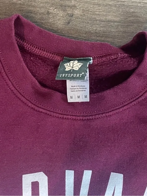 IvySport Harvard Maroon & White Crewneck Sweatshirt, Size Medium - Image 3