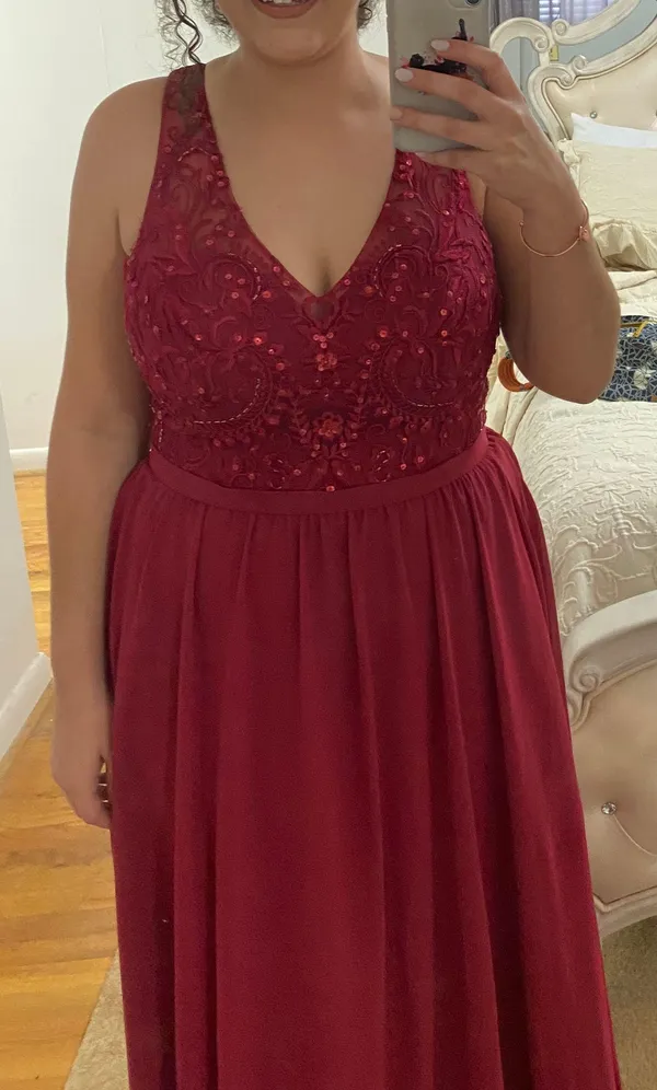Kennedy Blue Burgundy Bridesmaid Dress - Image 2