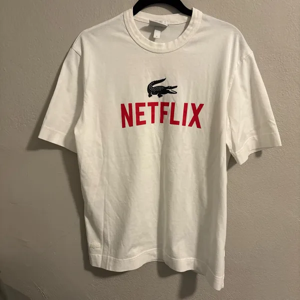 Lacoste Unisex x Netflix Loose Fit T-shirt | Size S - Image 4