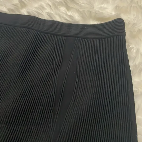 Alexander Wang Black Bodycon Mini Skirt Quiet Luxury Minimalist Office Siren - Image 4