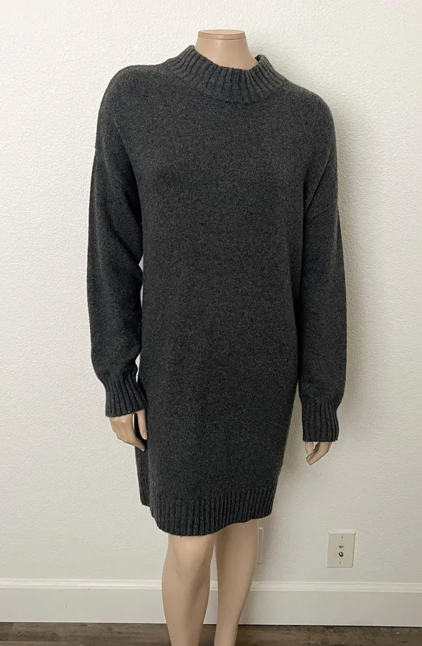 [BP.] Charcoal Gray Mock Neck Long Sleeve Sweater Dress NWT Size Large L - Image 3