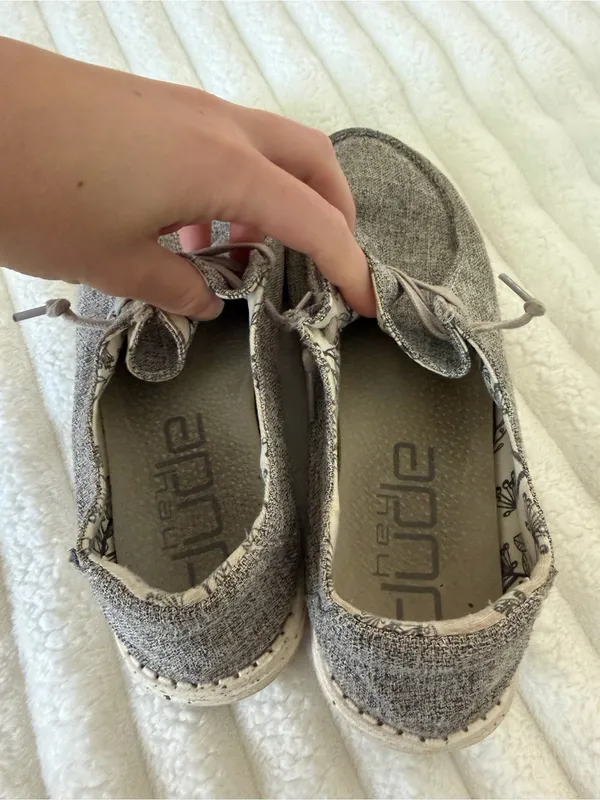 Hey Dude Casual Slip-On Shoes in Heather Taupe - Image 5