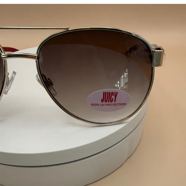 Juicy Couture Women Gold Aviator Sunglasses Burgundy Tortoise X71118‎ Kyan - Image 3