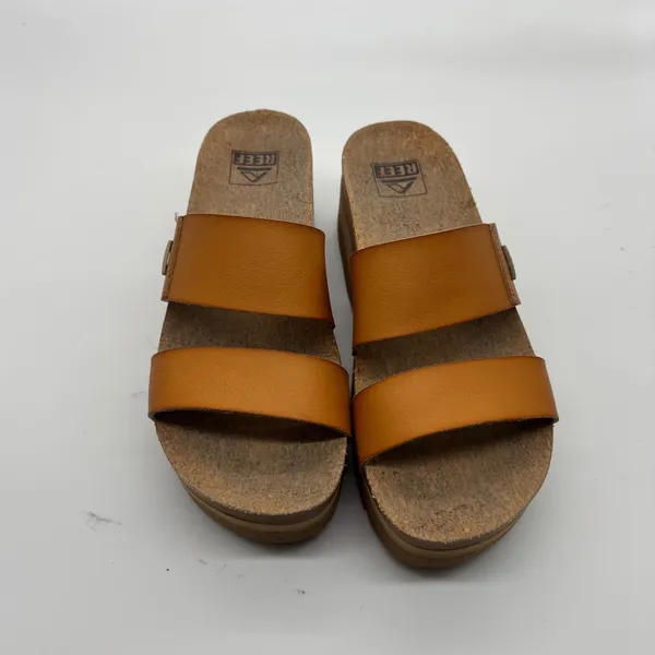 Reef Cushion Vista Hi 2.5 Tan Platform Slide Sandals Womens 7 - Image 5