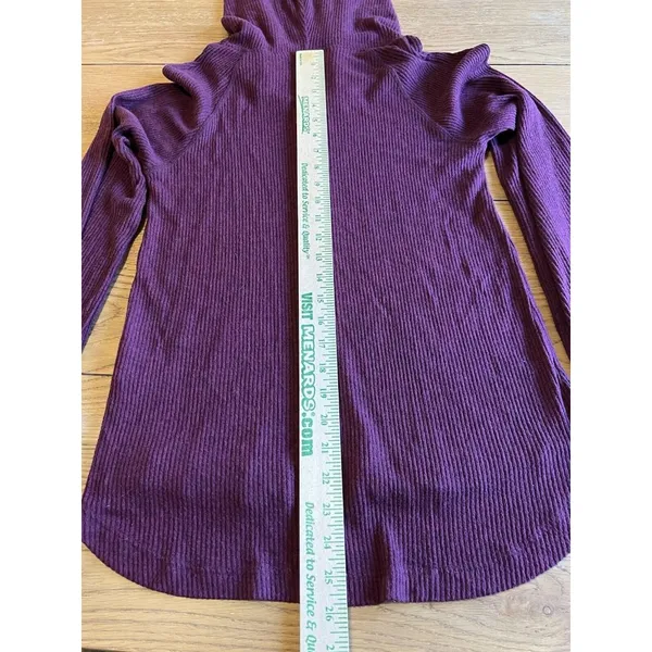 Anthropologie Maeve Burgundy Cowl Neck‎ Oversize Sweater Size XS Women Modern - Image 9
