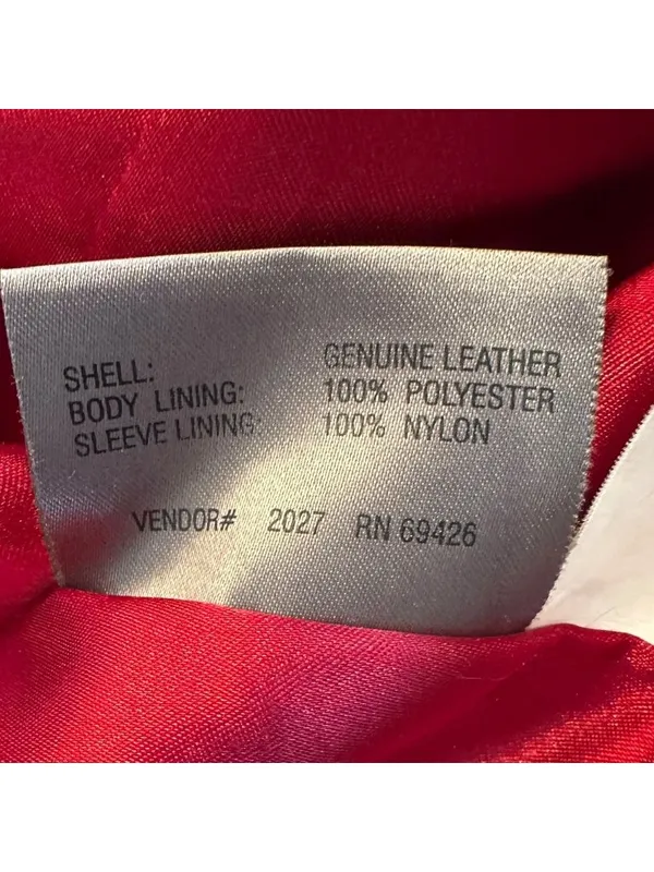 Wilsons Leather Pelle Studio Womens XL Red Genuine Leather Zip Jacket Y2K - Image 6