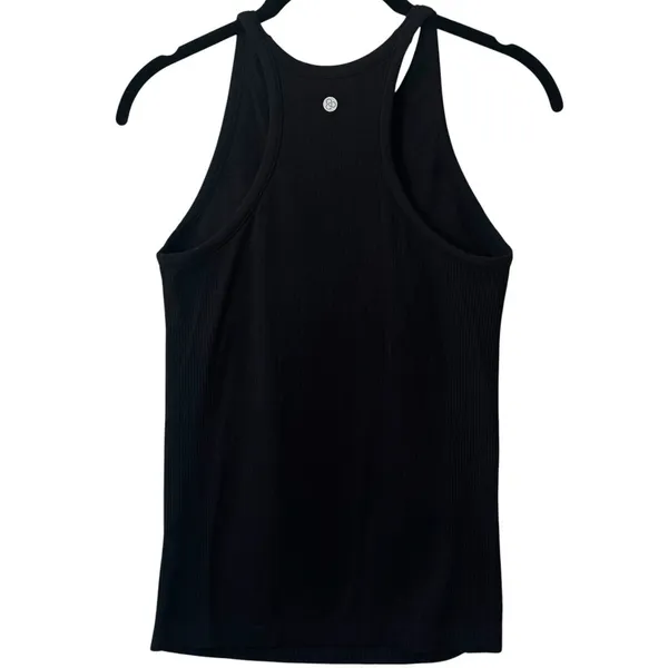 Zella Black Ribbed Racerback Tank Athletic Gym‎ Stretch Comfort Minimalist M - Image 5