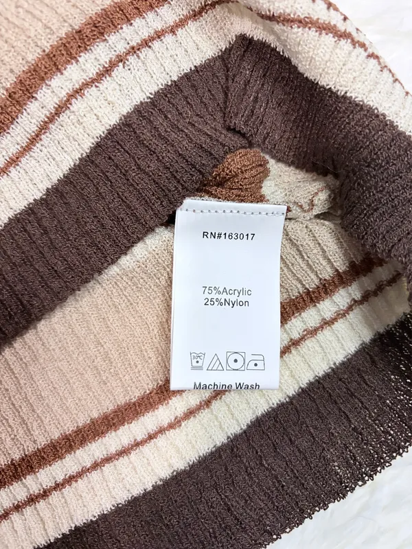 Princess Polly Brown Stripe Mini Dress - Image 3