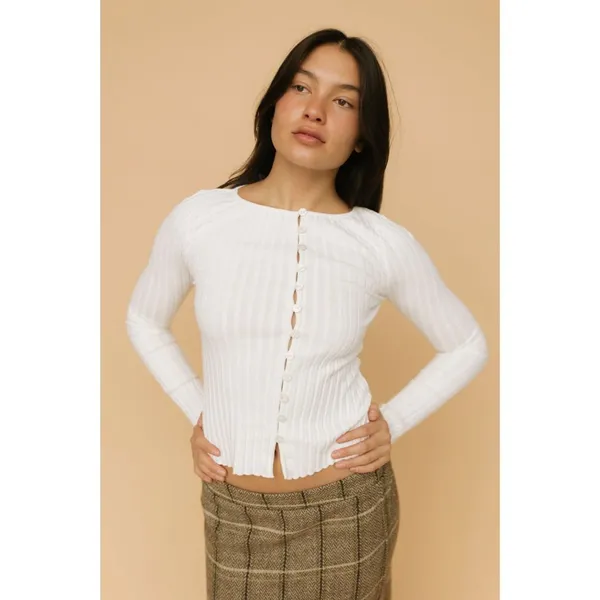 Free People Tilly Long Sleeve Top in Ivory X-Small New Womens - Image 11