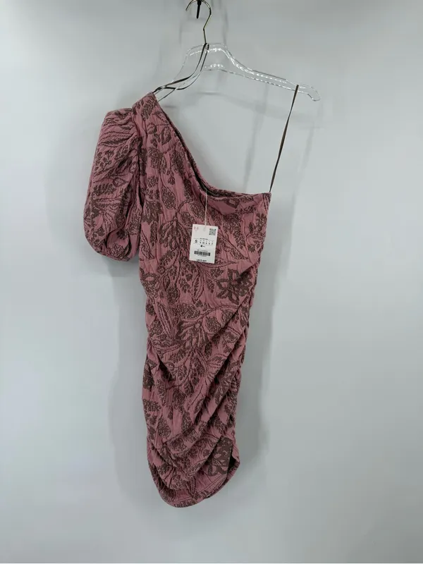 ZARA ASYMMETRIC JACQUARD DRESS. SIZE small NWT - Image 3