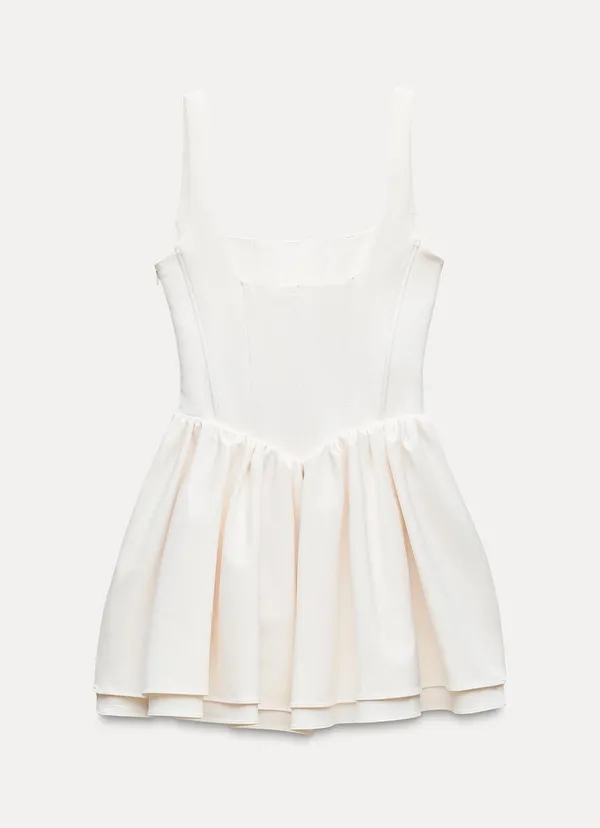 dress mini corset inspired ruffled balloon bodycon summer cocktail wedding - Image 12