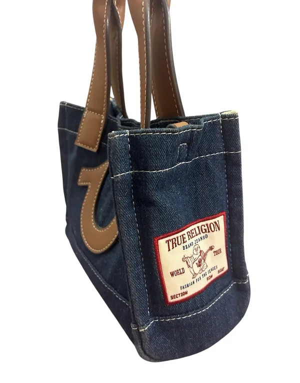 True Religion Mini Crossbody Denim Logo Bag - Image 2