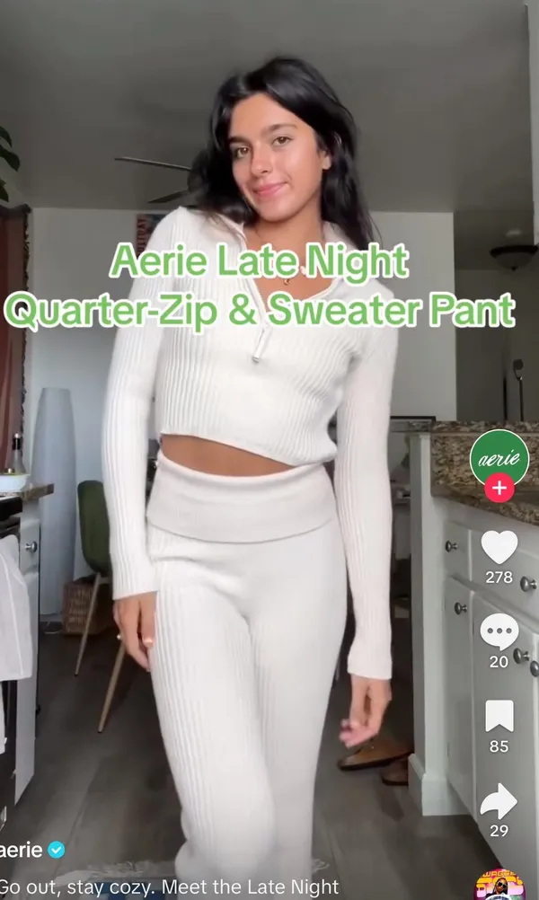 Aerie matching oatmeal sweater set - Image 2