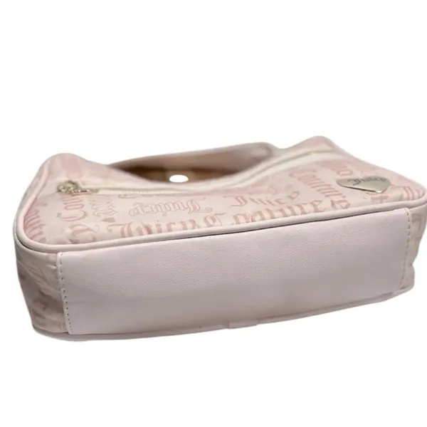 Juicy Couture Material Girl Nylon Shoulder Powder Blush Pink Crossbody Bag NEW - Image 4