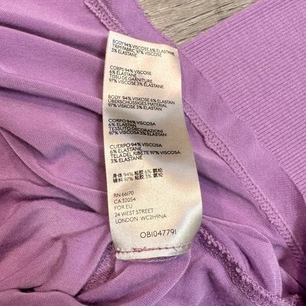 Free People‎ Magical Moonshine Tunic Purple V Neck Long Sleeve Top Shirt Small S - Image 5